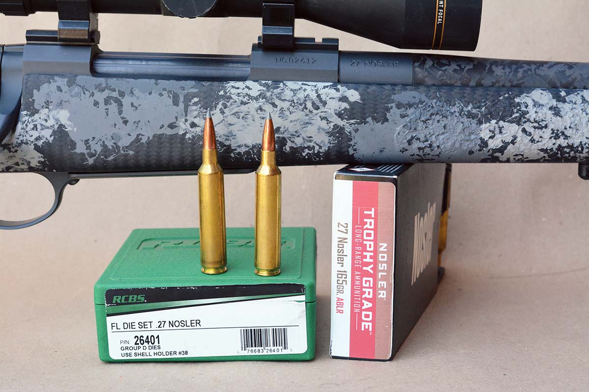 The 27 Nosler is a superb long-range hunting cartridge that offers an incredibly flat trajectory at any reasonable distance where big game can be taken.